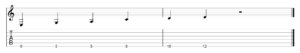 Low E String Linear Pentatonic Scale Tab